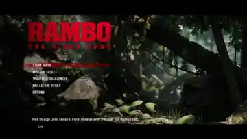 Rambo The Video Game (USA) screen shot title